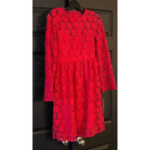 Donna Morgan Women's Long Sleeve Chemical Lace Dress Size 0 - Picture 3 of 8